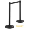 VEVOR Crowd Control Stanchion, 4-Pack Crowd Control Barrier, Carbon Steel Baking Painted Stanchion Queue Post with 2PCS 6.5FT Retractable Belt & Fillable Base, Belt Barrier Line Divider, Easy Assembly - Image 18