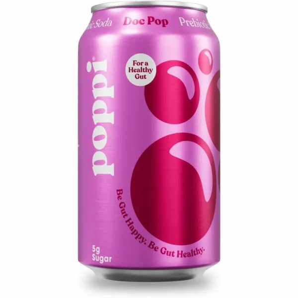 Poppi Doc Pop Prebiotic Soda - Ready-to-Drink - 12 fl oz (355 mL) - 12 / Carton