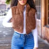 High Neck Puffer Vest - Image 4