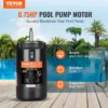 VEVOR 0.75 HP Pool Pump Motor, 56J Frame, 115V(8 Amps)/230V(4 Amps) 3450 RPM, 60Hz, 1.5 Service Factor, 80F/250V Capacitor, CCW Rotation Round Flange Replacement Motor - Image 21