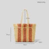 Large Capacity Straw Braided Bag - Image 4