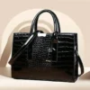 Crocodile Print Women Handbag - Image 6