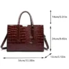 Crocodile Print Women Handbag - Image 3