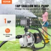 VEVOR Shallow Well Pump Portable Jet Pump w/ Auto Controller 1.5HP 1200GPH 164ft - Image 13