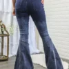 Lined Up Paneled Ombre Flares Bell Bottoms Denim Jeans - Image 9