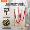 VEVOR Stanchion Post with Velvet Rope, 6-Pack Crowd Control Stanchion with 4PCS 5FT Red Velvet Ropes, Stainless Steel Queue Barrier Line Divider with Fillable Base & Ball Top for Wedding Museum Party - Image 11