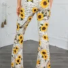 Sunflower Love Letter Buttery Soft Bell Bottom Pants - Image 6