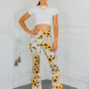 Sunflower Love Letter Buttery Soft Bell Bottom Pants - Image 8