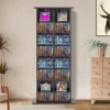 VEVOR Media Storage Cabinet 8 Layers Adjustable DVD Shelves 464 CDs Espresso - Image 7