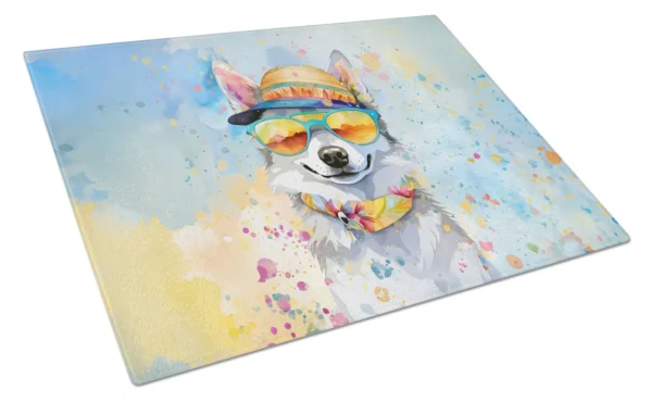 Alaskan Klee Kai Hippie Dawg Glass Cutting Board