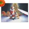 Akita and Santa Claus Glass Cutting Board - Image 4