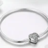 Sterling Silver Tree of Life Heart Bracelet - Image 6