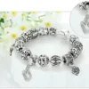 Antique Silver Charm Bangle Bracelet - Image 2