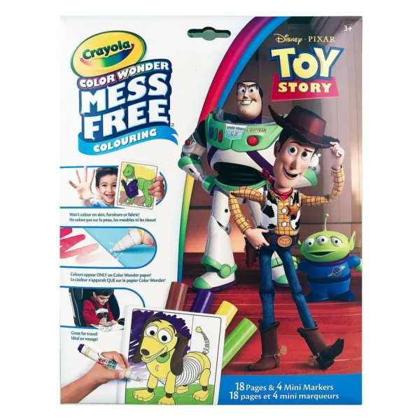 Crayola Color Wonder Mess Free Colouring Toy Story - 18 pages and 4 Mini Markers