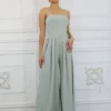 Trendy Solid Cami Wide Jumpsuit - Image 4