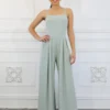 Trendy Solid Cami Wide Jumpsuit - Image 6