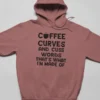 Coffee Curves & Cuss Words Hoodie - Image 2